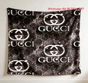 Gucci GG Monogram Distressed Tie-Dye Flannel Blanket Vintage Wall Decor throw blankets IMG_2582